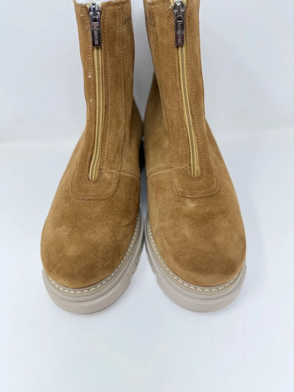 New La Canadienne Delta City Dry Zip Boots Toffee Sz 9.5